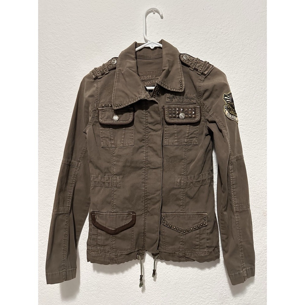 GUESS Women's Vintage Military Style Jacket Size XS